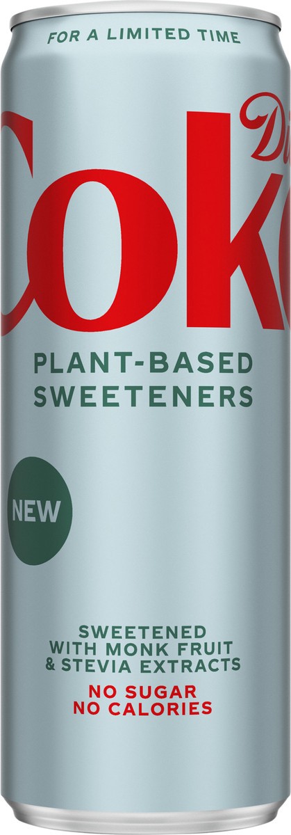 slide 4 of 7, Diet Coke Plant-Based Sweeteners Can, 12 fl oz, 12 fl oz