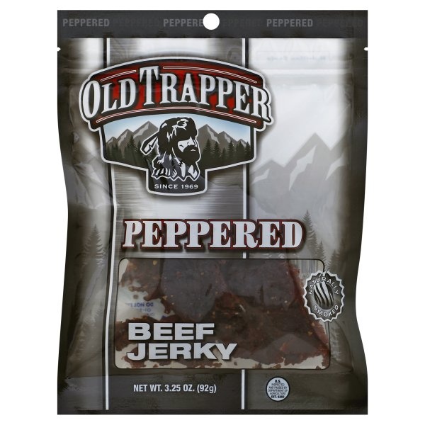 slide 1 of 3, Old Trapper Peppered Flavor Jerky, 3.25 oz