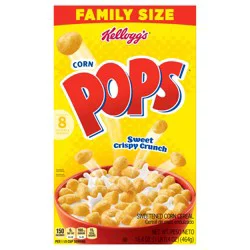 Kellogg's Corn Pops Breakfast Cereal, Kids Cereal, Family Breakfast, Family Size, Original, 16.4oz Box (1 Box)