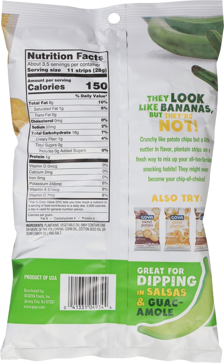 slide 9 of 9, Goya Plantain Original Strips 3.5 oz, 3.5 oz