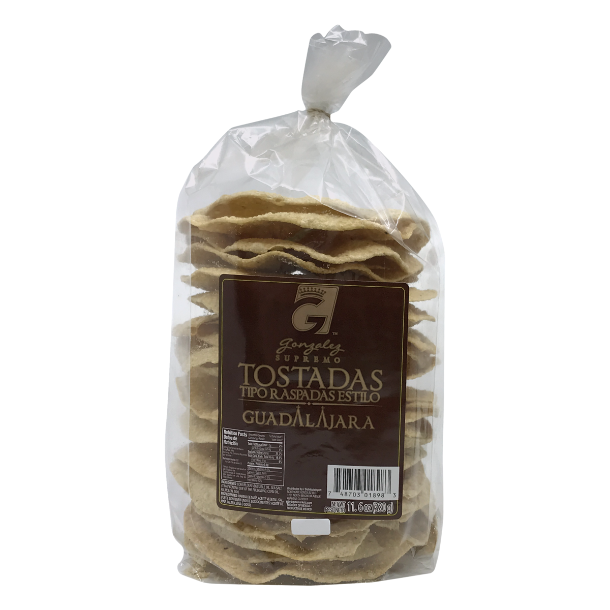 slide 1 of 1, Gonzalez Tostadas Style Raspadas, 11.6 oz