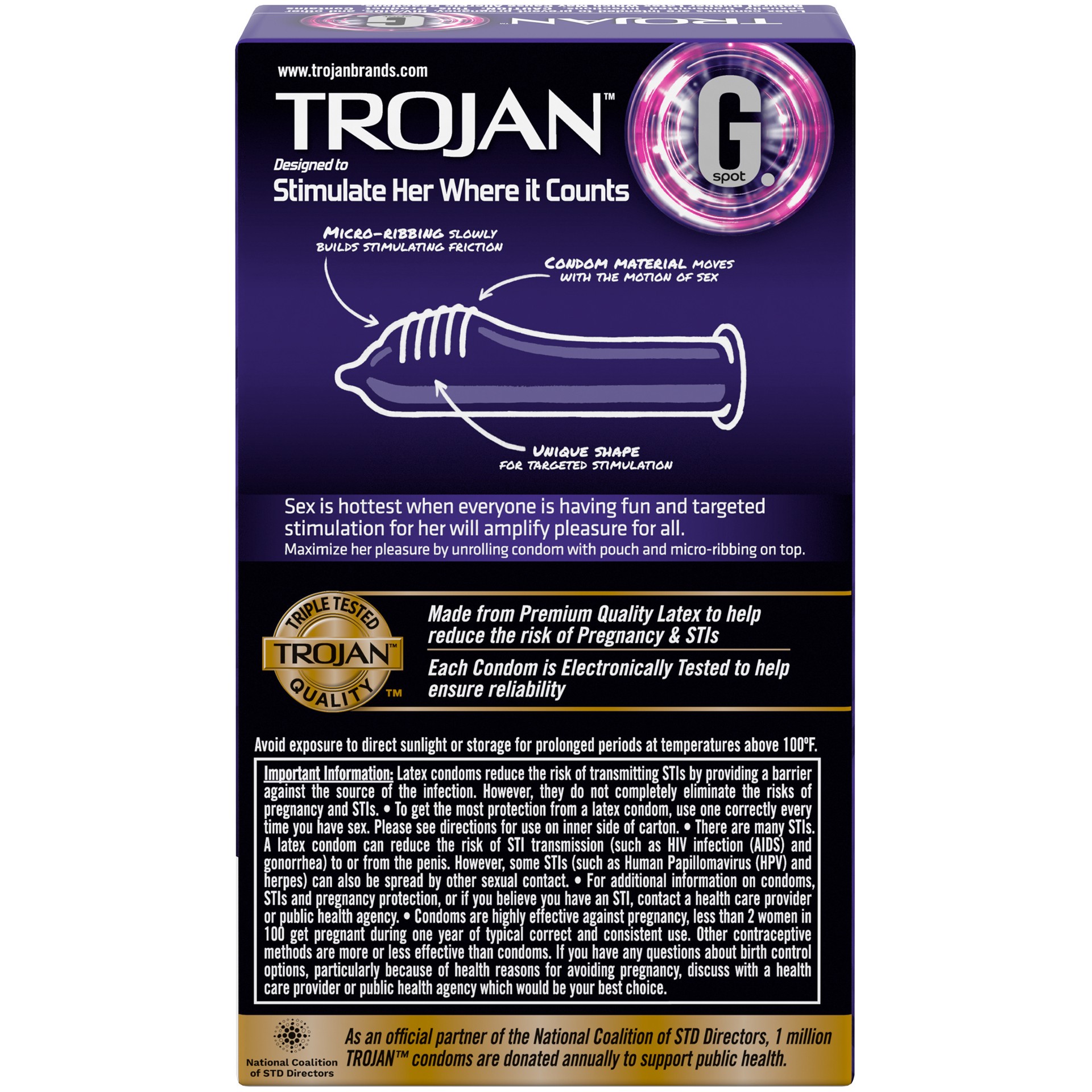 slide 5 of 5, Trojan Latex Condoms, Lubricated, 10 ct