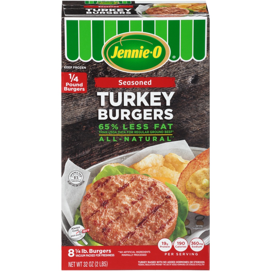 slide 1 of 8, Jennie-O Turkey Burgers 8 ea, 8 ct