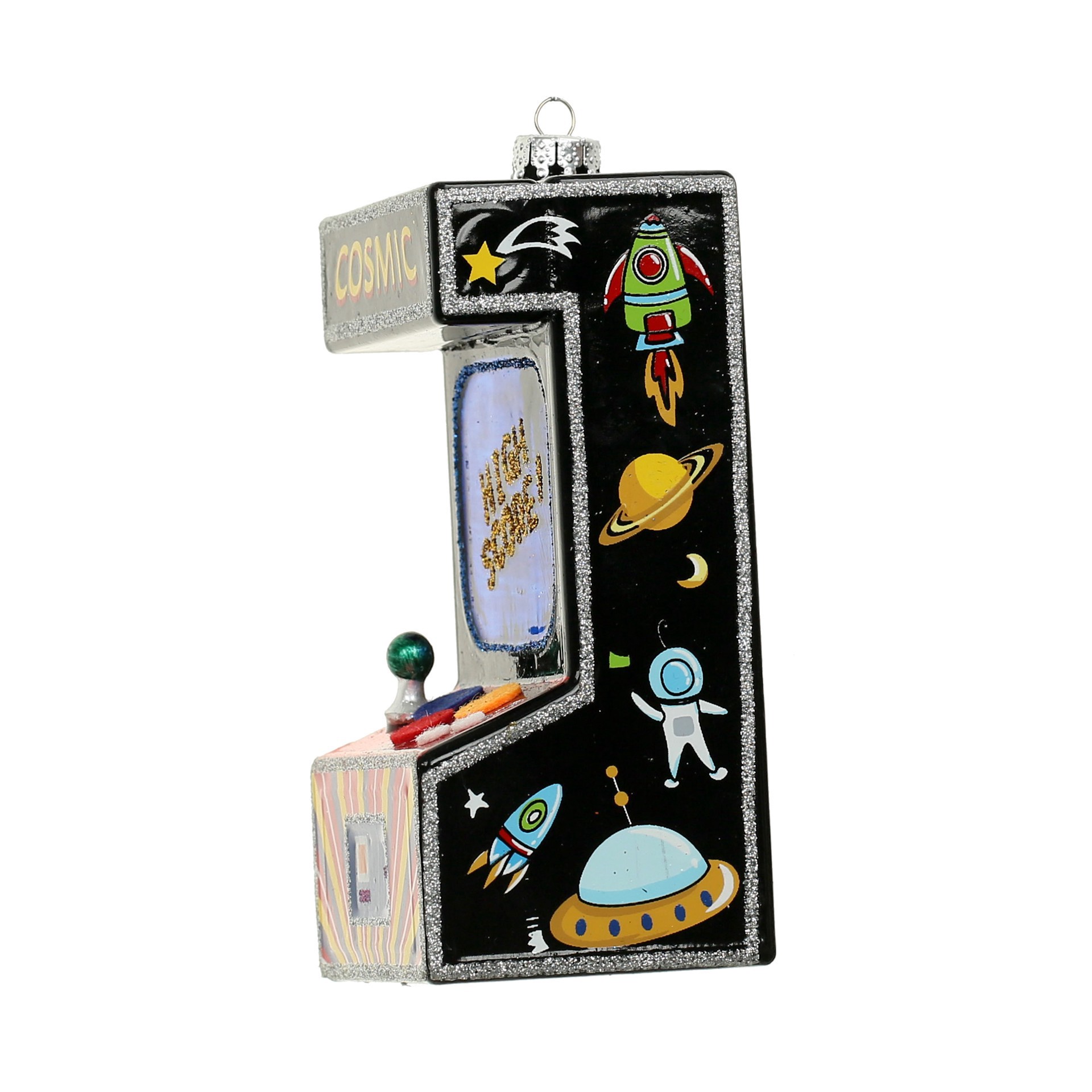 slide 2 of 3, 4.75" Arcade Cabinet Glass Ornament By Ashland, 2.35 in x 2 in x 4.74 in