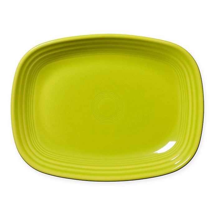 slide 1 of 2, Fiesta Rectangular Platter - Lemongrass, 12 in