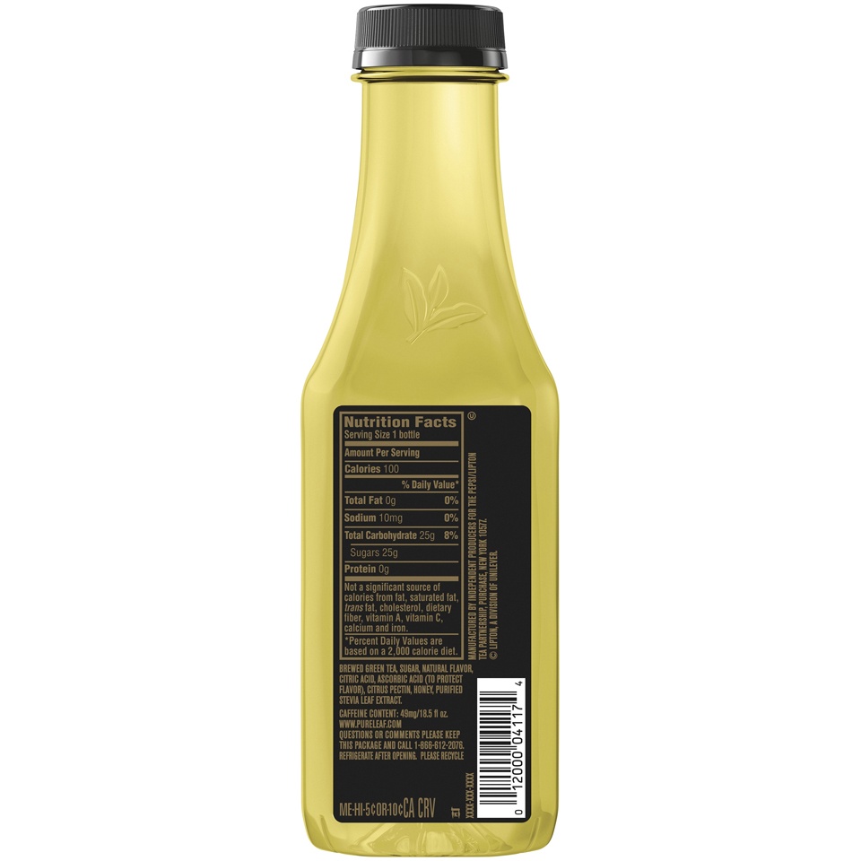 slide 2 of 3, Pure Leaf Honey Green Tea Bottle, 18.5 fl oz