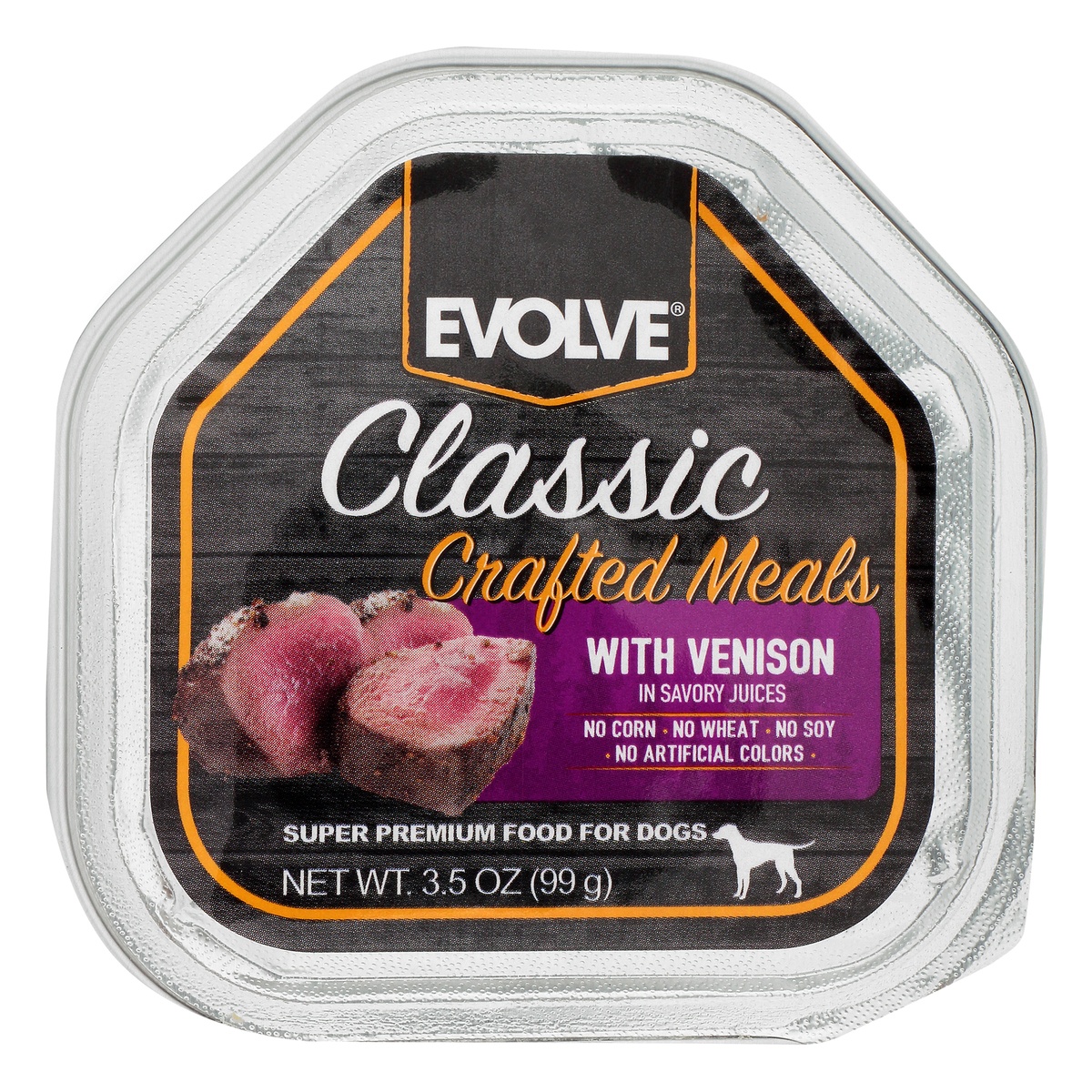 slide 1 of 1, Evolve Classic Dog Food Venison Cup, 3.5 oz