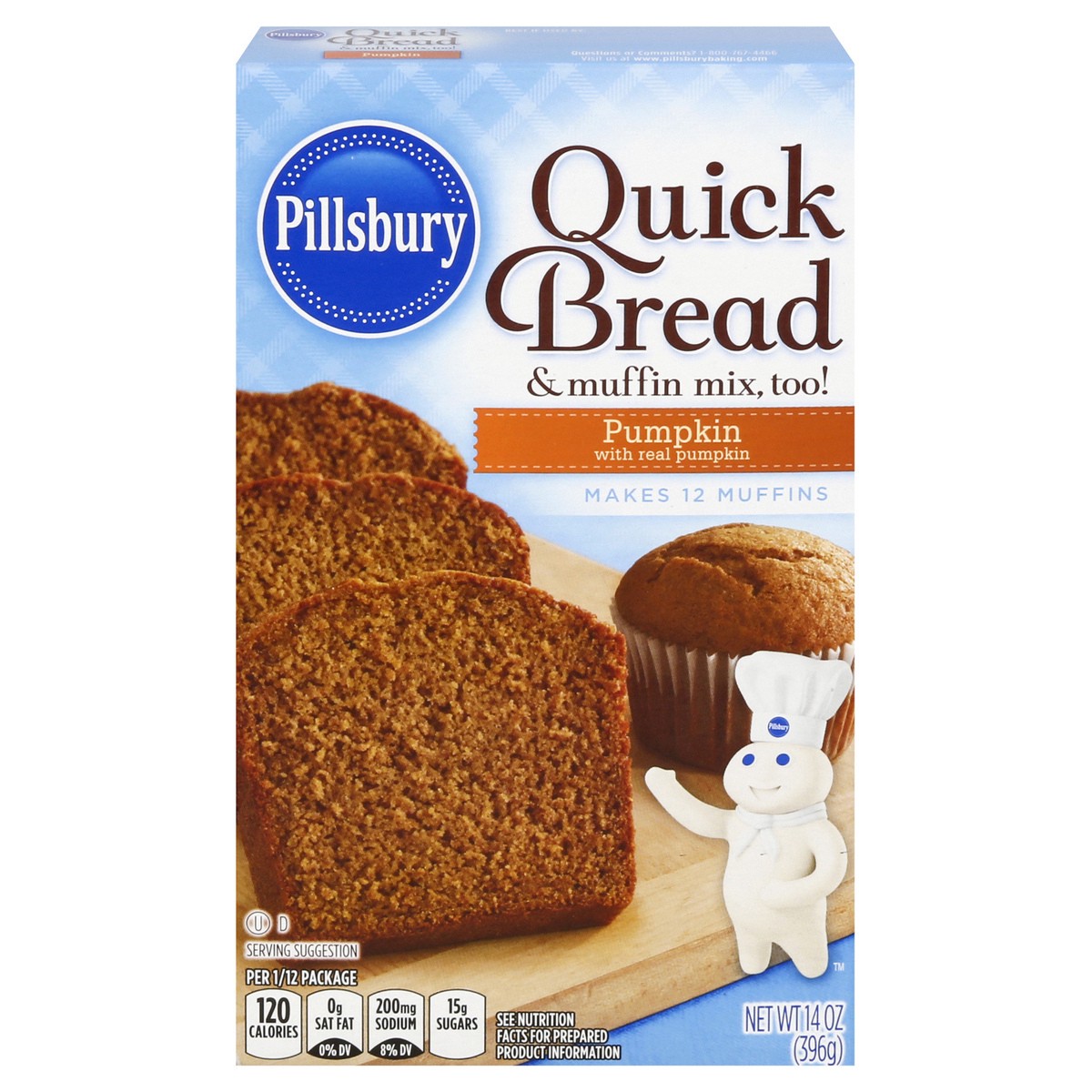 slide 1 of 9, Pillsbury Pumpkin Bread Mix, 14 oz