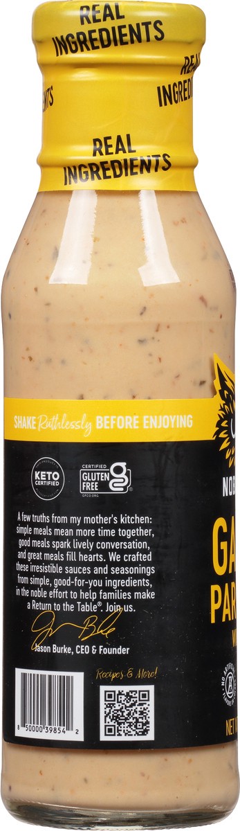 slide 2 of 9, Noble Made Zero Sugar Garlic Parmesan Wing Sauce 9.25 oz, 9.25 oz