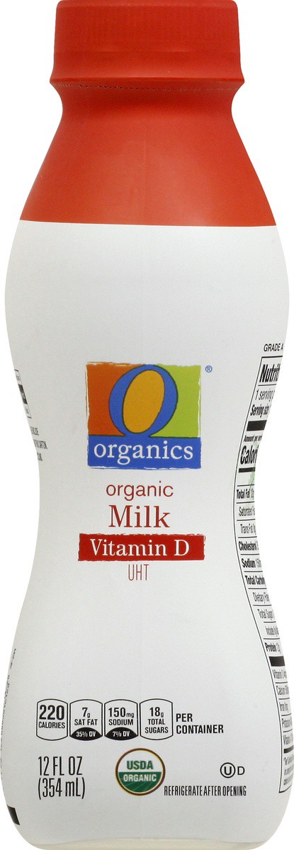 slide 6 of 9, O Organics Milk Vitamin D Uht, 12 fl oz
