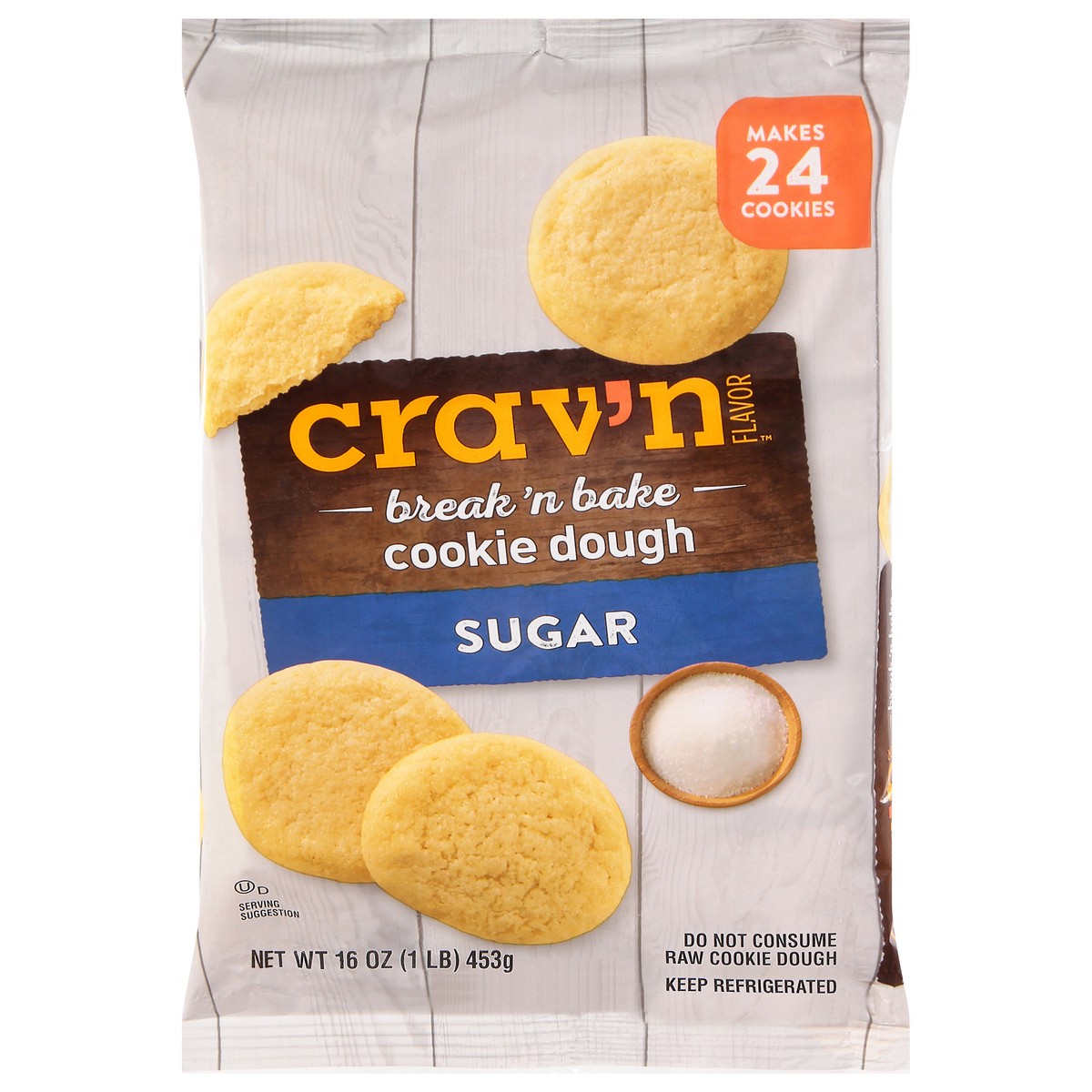 slide 1 of 9, Crav'n Flavor Crav'N Brk-Bake Sugar Cke, 16 oz