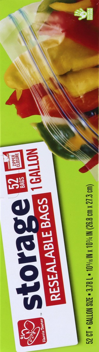slide 4 of 5, Harris Teeter Recloseable Storage Bag Gal, 52 ct