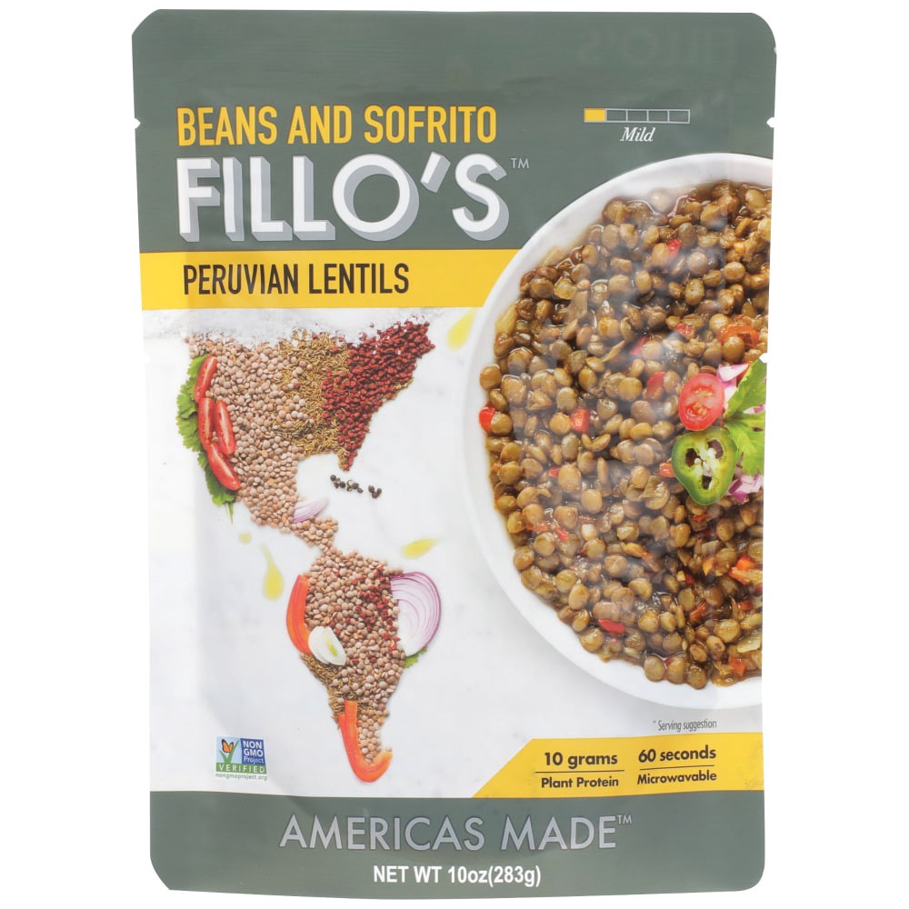 slide 1 of 1, Fillo's Peruvian Lentil Sofrito's Beans, 10 oz