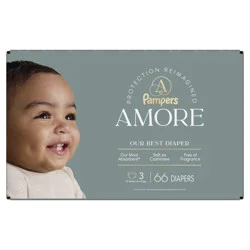 Pampers Amore Size 3 Baby Diapers 13-26 lb, 66 Count