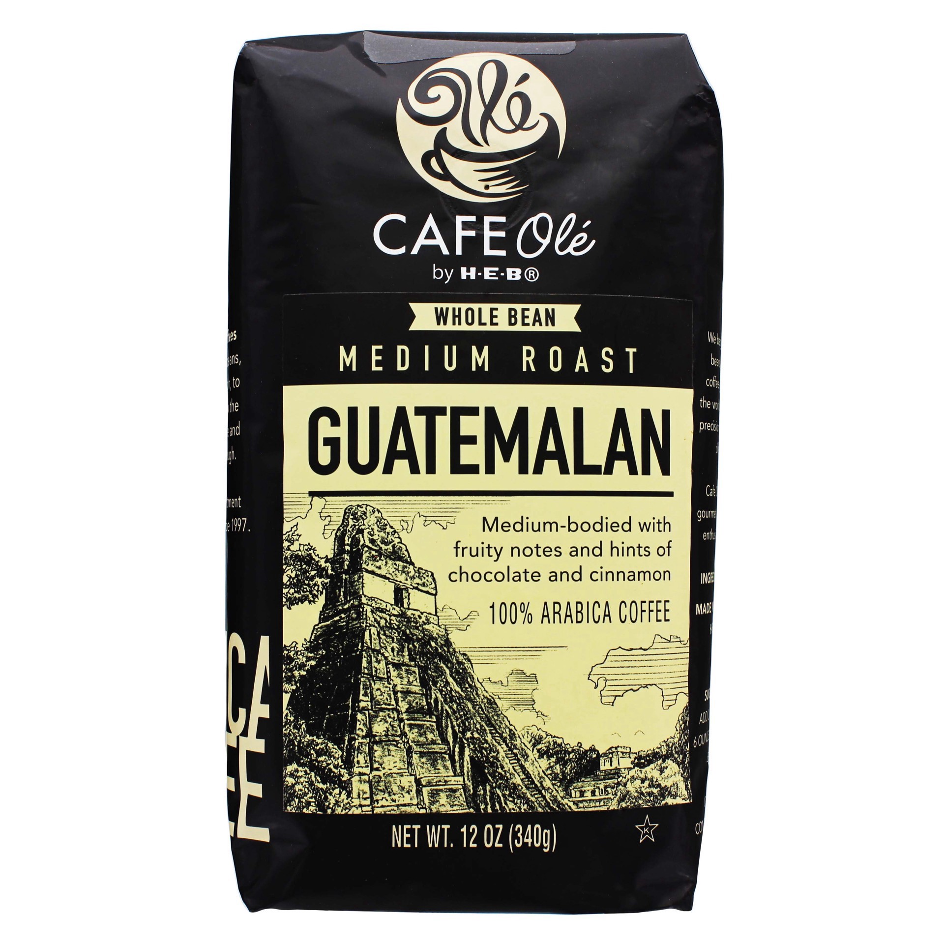 slide 1 of 1, H-B Cafe Ole Whole Bean Guatemala Medium Roast Coffee- 12 oz, 12 oz