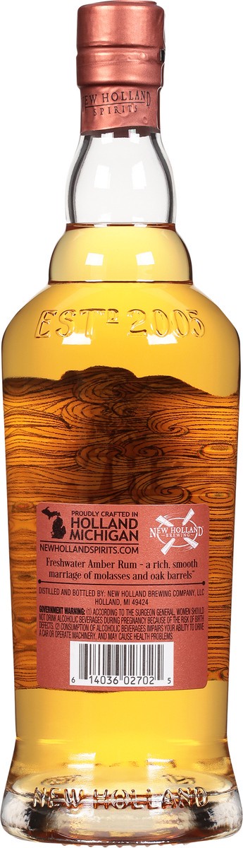 slide 9 of 9, New Holland Spirits Rum, Amber, Freshwater, 750 ml