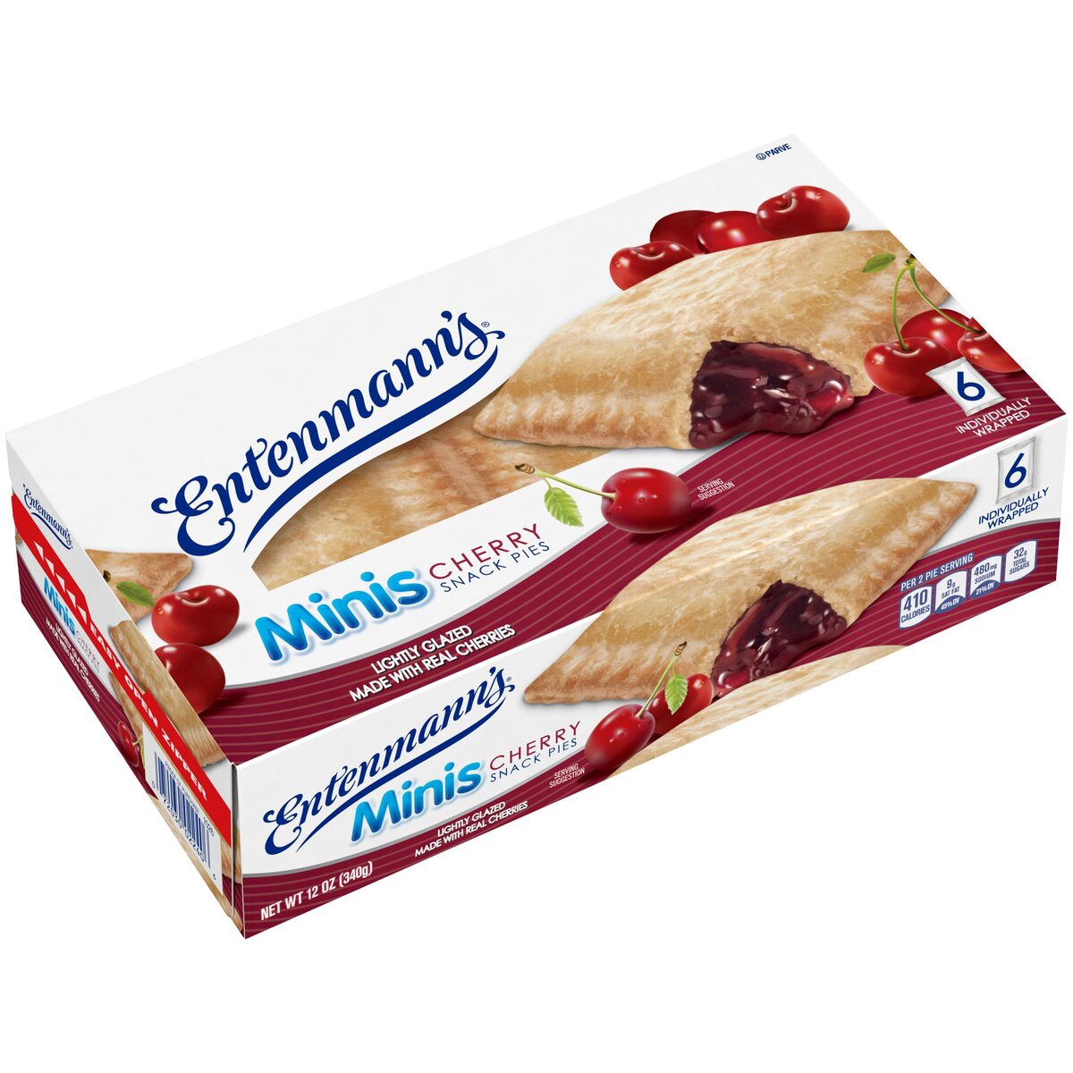 slide 3 of 6, Entenmann's Baker's Delights Cherry Snack Pies, 6 packs, Mini Snack Cakes, 12 oz Box, 6 ct