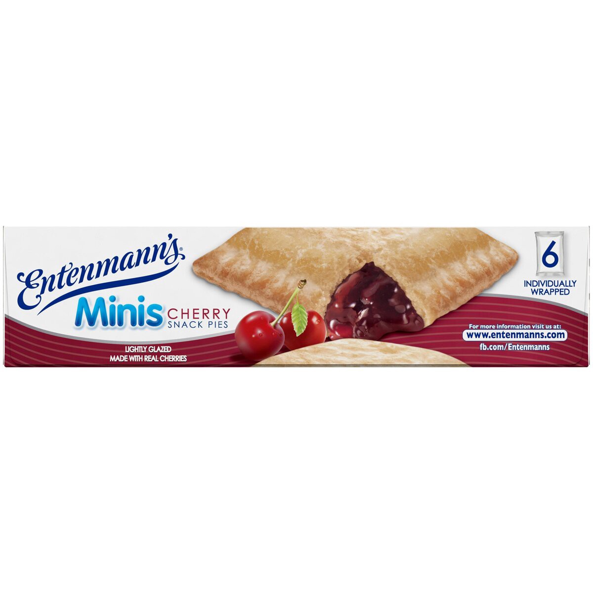 slide 4 of 6, Entenmann's Baker's Delights Cherry Snack Pies, 6 packs, Mini Snack Cakes, 12 oz Box, 6 ct