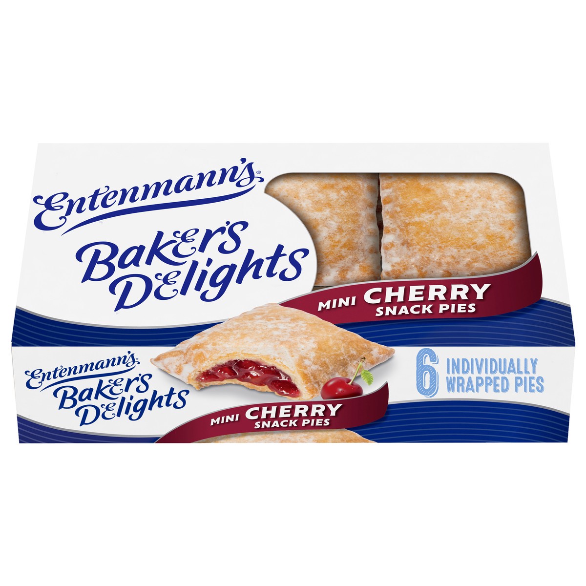 slide 1 of 6, Entenmann's Cherry Mini Snack Pies, 6 packs, 12 oz, 6 ct