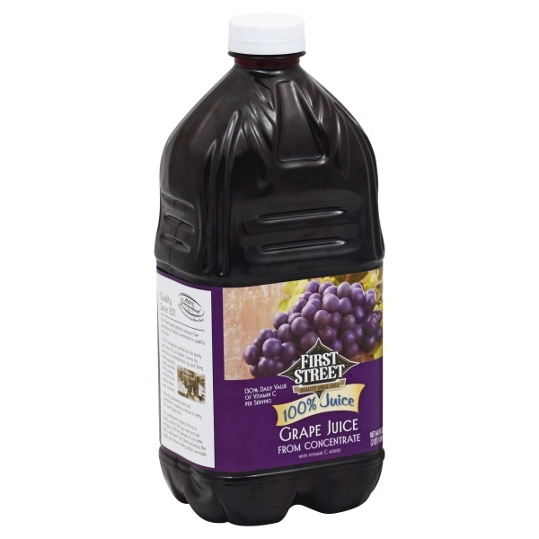 slide 1 of 1, First Street 100% Grape Juice - 64 oz, 64 oz