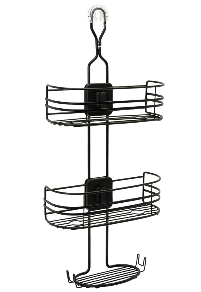 slide 1 of 1, Zenna Home Steel 4-Way Adjustable LockTop Shower Caddy, 1 ct