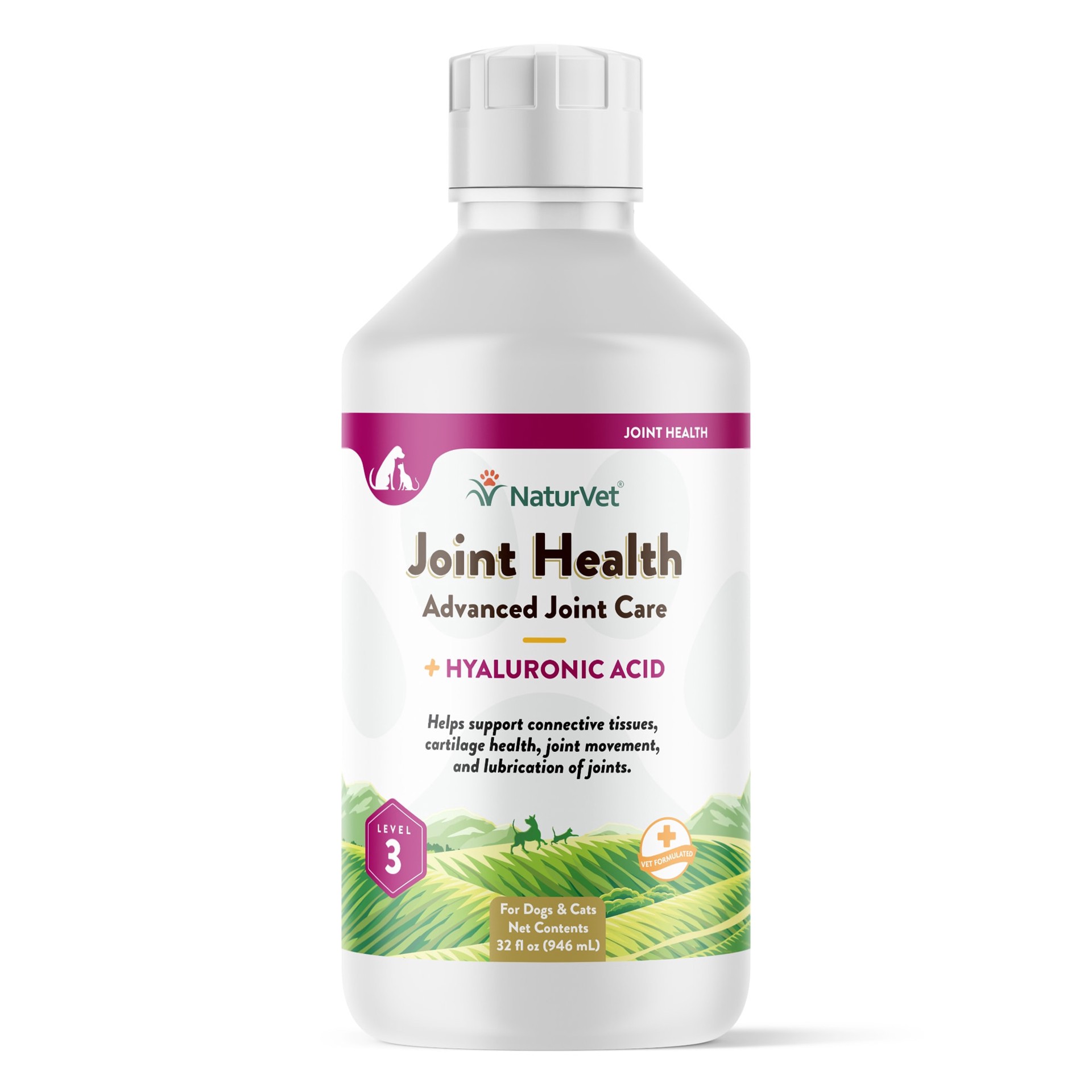 slide 1 of 1, NaturVet Joint Health Supreme Level 3 Hip & Joint Supplement for Dogs, 32 oz