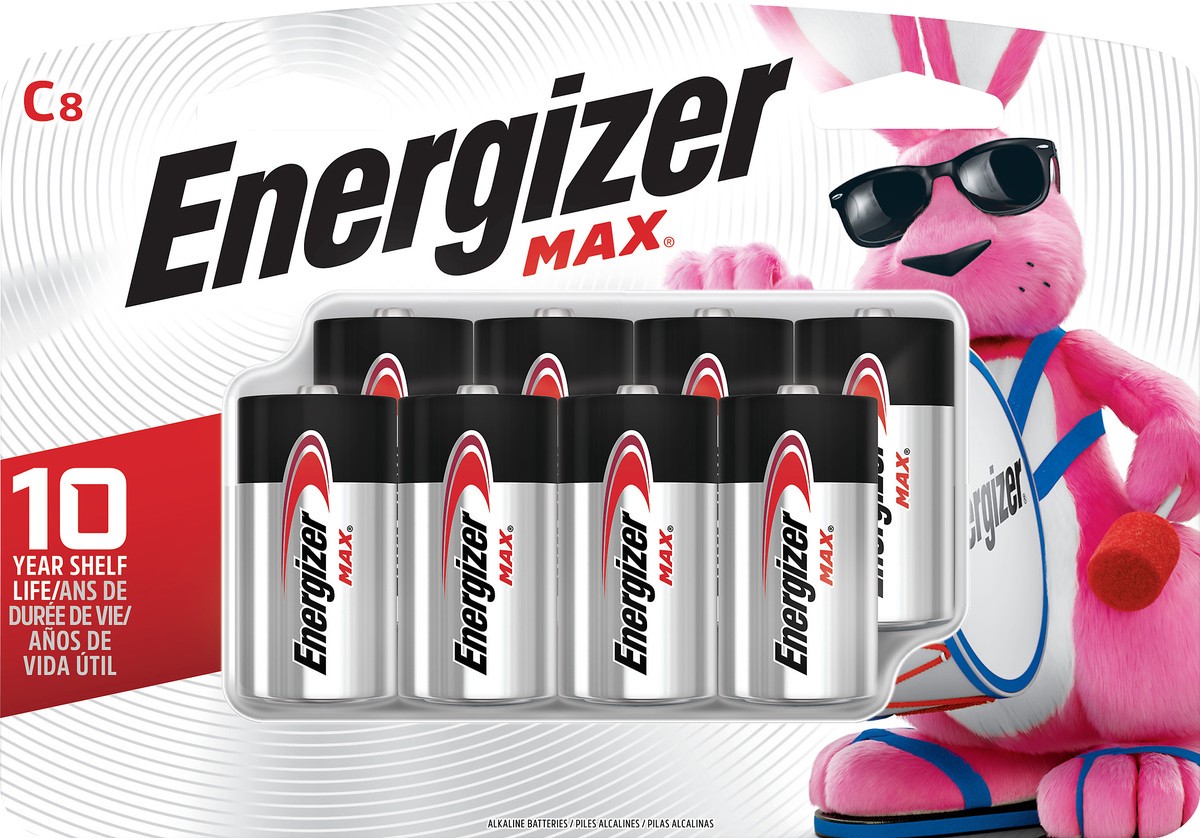 slide 4 of 4, Energizer Max 1.5V C8 Alkaline Batteries 8 ea, 8 ct