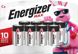 Energizer Max 1.5V C8 Alkaline Batteries 8 ea