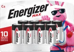 Energizer Max 1.5V C8 Alkaline Batteries 8 ea
