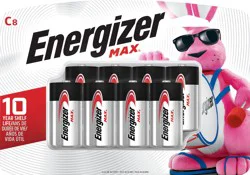 Energizer Max 1.5V C8 Alkaline Batteries 8 ea
