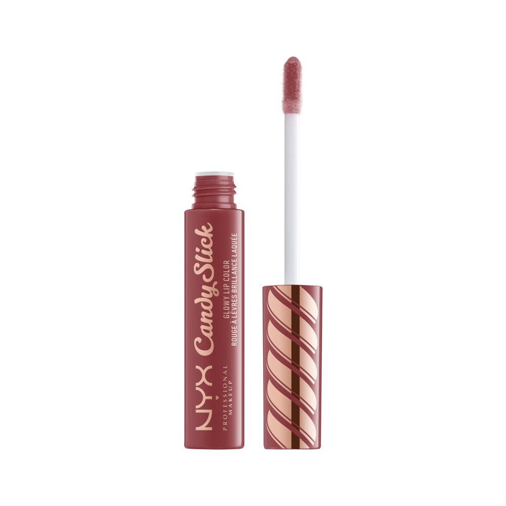 slide 2 of 3, Nyx Professional Makeup Candy Slick Glowy Lip Color, S'More Please, 0.25 oz