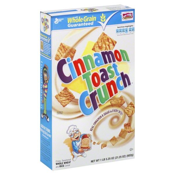 slide 1 of 1, General Mills Cinnamon Toast Crunch Sweetened Whole Wheat & Rice Cereal, 20.25 oz
