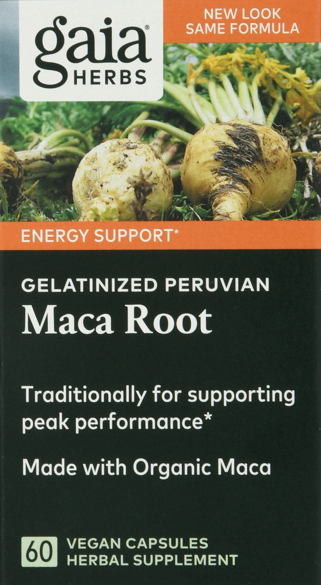 slide 6 of 9, Gaia Herbs Maca Root Herbal Supplement, 60 ct
