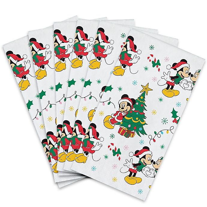 slide 1 of 1, Disney Mickey & Minnie Holiday Paper Guest Towels, 20 ct