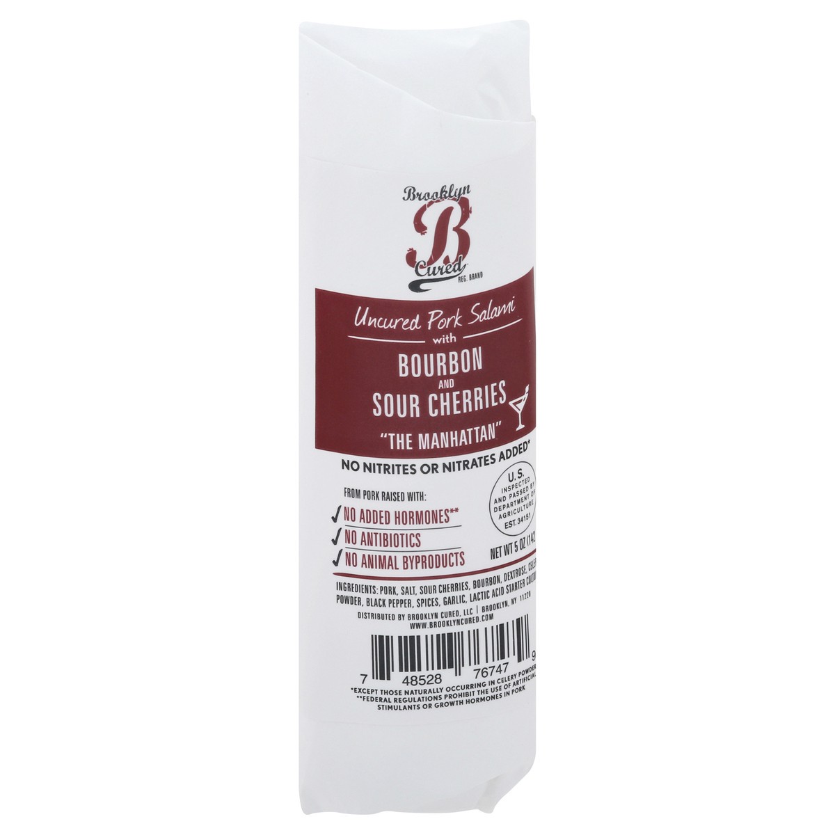 slide 2 of 9, Brooklyn Cured Uncured Pork Salami with Bourbon and Sour Cherries 5 oz, 5 oz