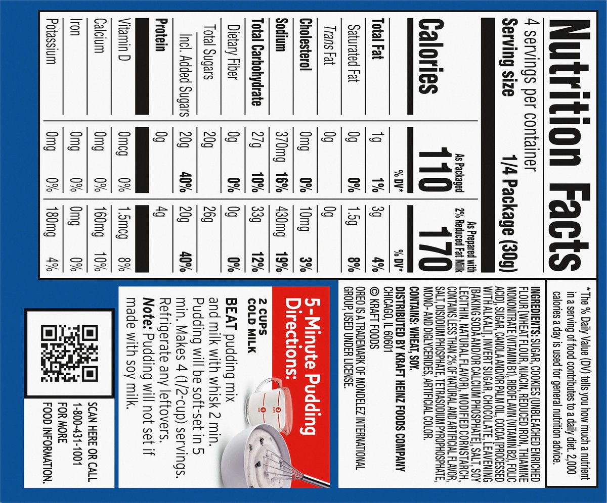 slide 4 of 14, Jell-O Inst Pudding Oreo Cooky&Cream, 4.2 oz