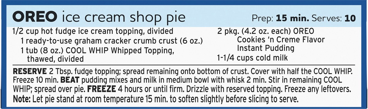 slide 13 of 14, Jell-O Inst Pudding Oreo Cooky&Cream, 4.2 oz