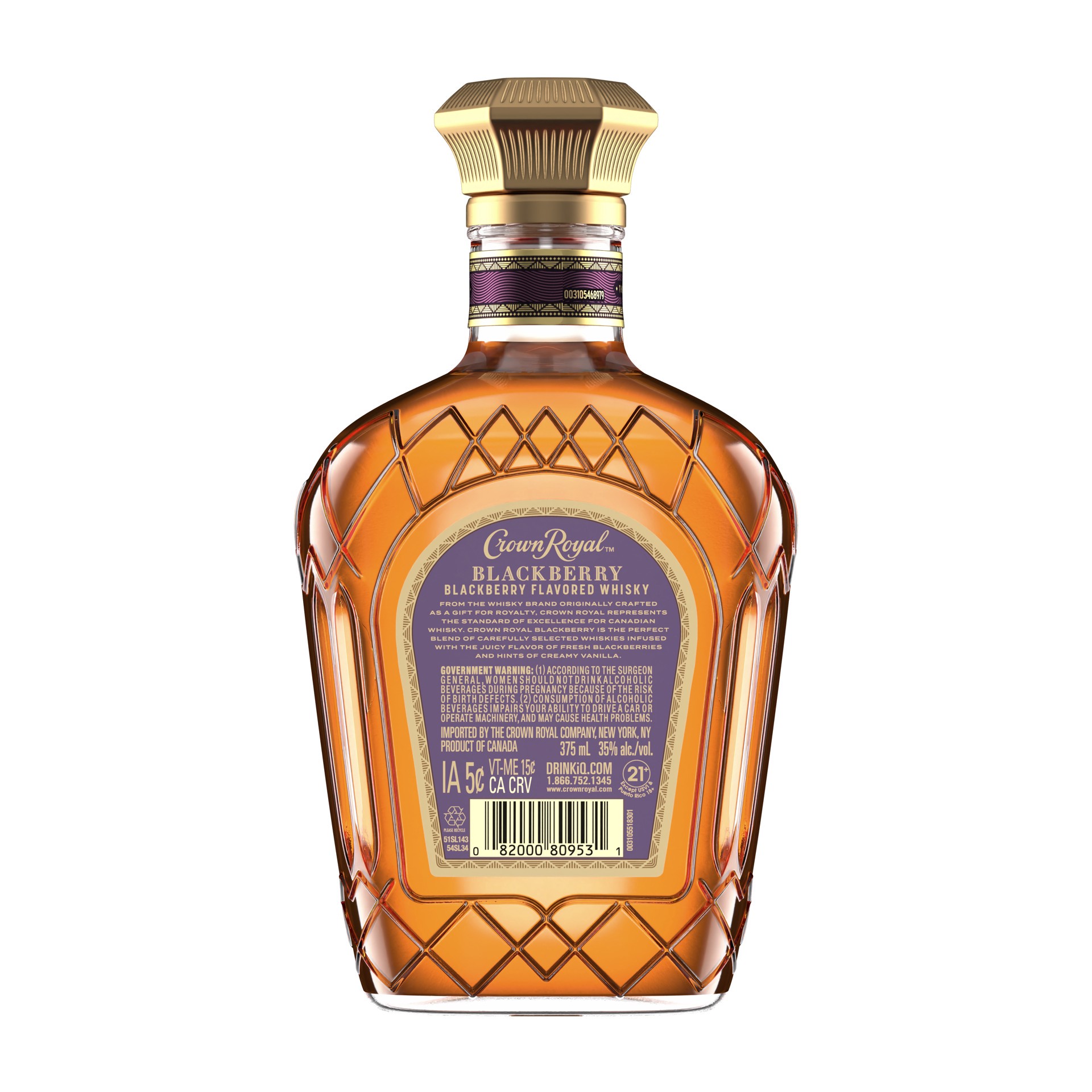slide 2 of 6, Crown Royal Blackberry Flavored Whisky, 375 mL, 375 ml
