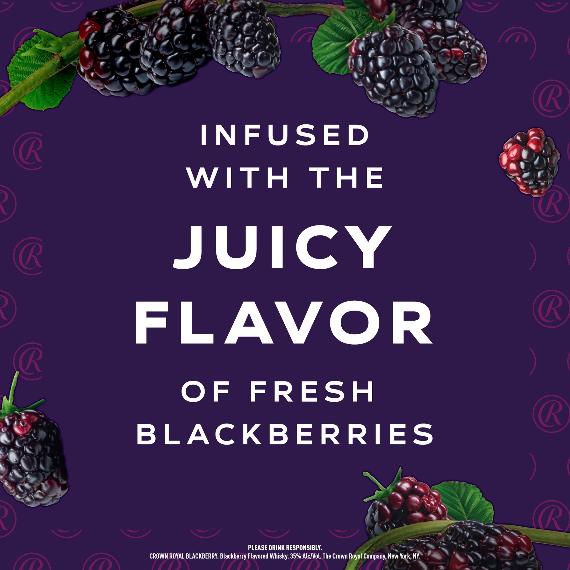 slide 3 of 6, Crown Royal Blackberry Flavored Whisky, 375 mL, 375 ml