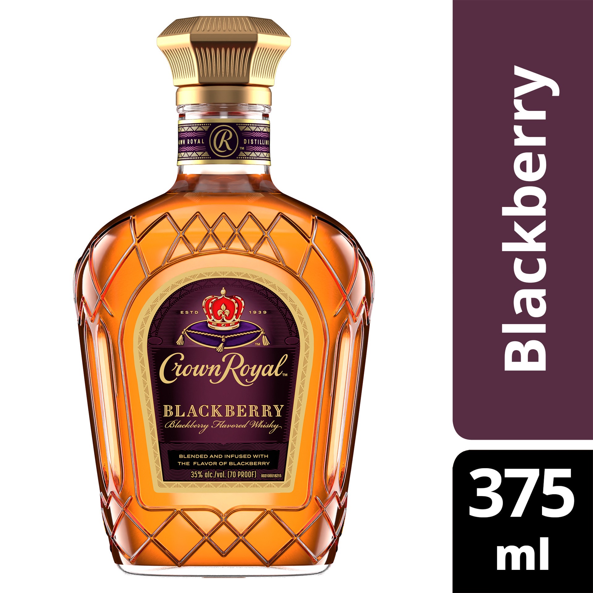 slide 4 of 6, Crown Royal Blackberry Flavored Whisky, 375 mL, 375 ml