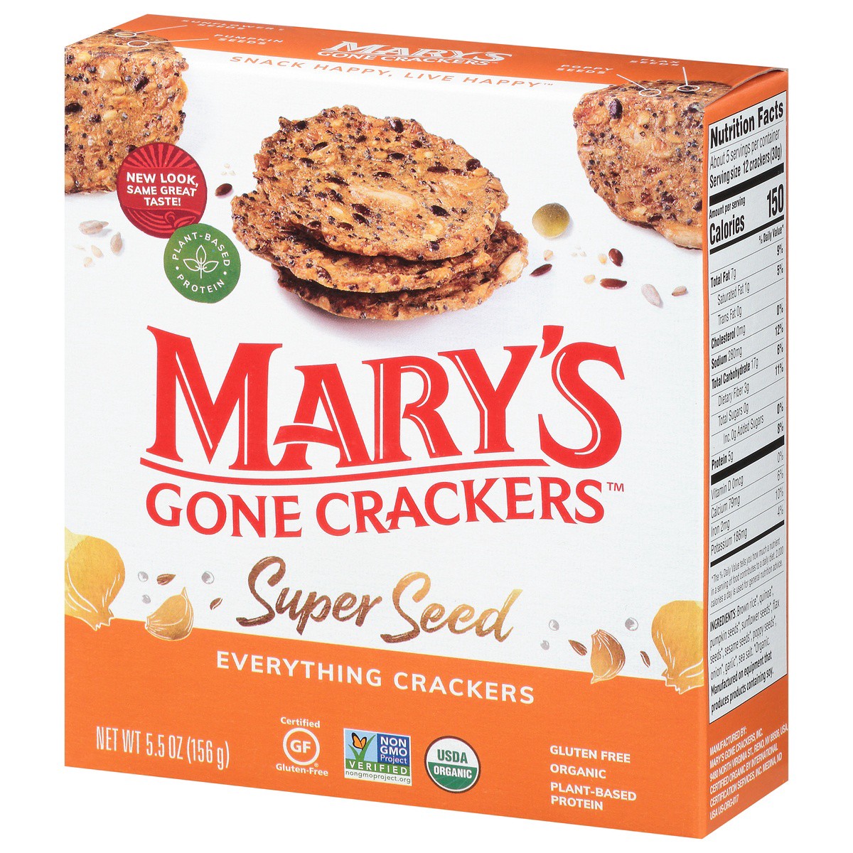 slide 3 of 9, Mary's Gone Crackers Super Seed Everything Crackers, 5.5 oz