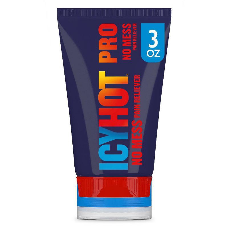 slide 1 of 7, Icy Hot Pro No-Mess Pain Relief Cream 3-oz. Tube, Massaging Applicator With Menthol & Camphor, 3 oz