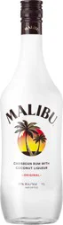 Malibu Flavored Caribbean Rum with Coconut Liqueur 1L Bottle 42 Proof