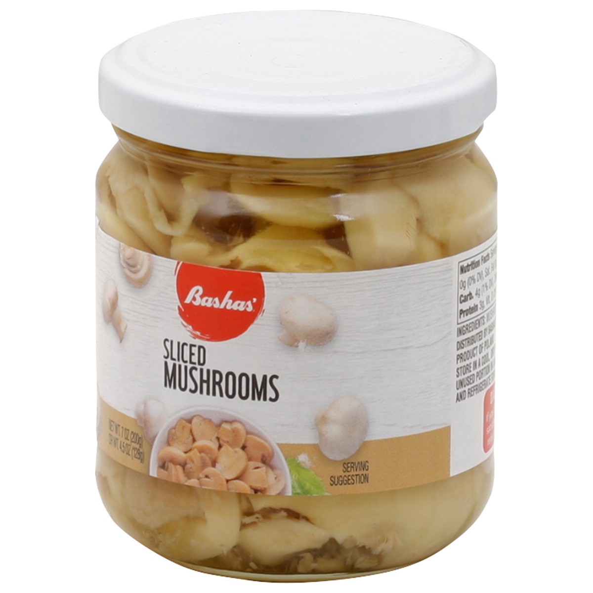 slide 12 of 13, Bashas Mushrooms Slcd Jar, 4.5 oz