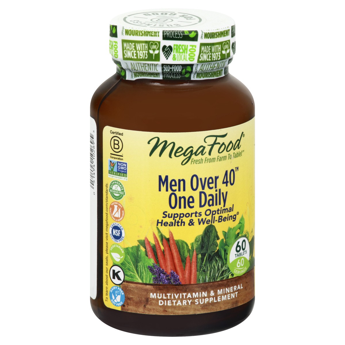 slide 9 of 12, MegaFood Men Over 40 One Daily Tablets Multivitamin & Mineral 60 ea, 60 ct