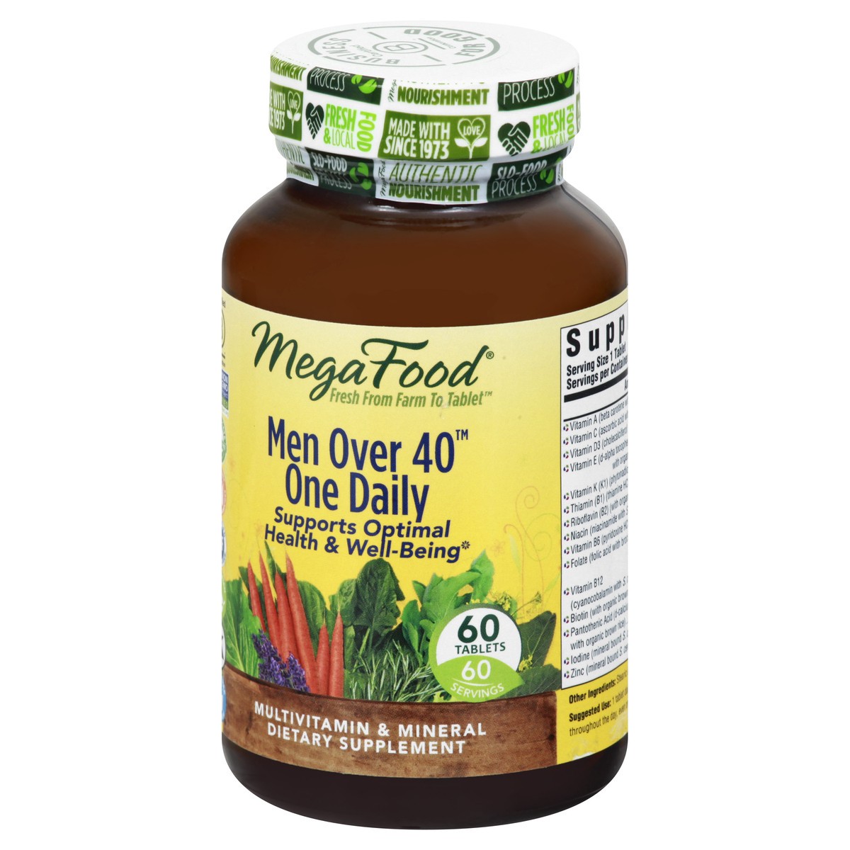 slide 12 of 12, MegaFood Men Over 40 One Daily Tablets Multivitamin & Mineral 60 ea, 60 ct