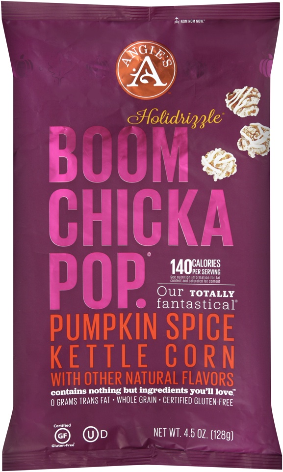 slide 1 of 1, BOOMCHICKAPOP Pumpkin Spice Holidrizzle Kettle Corn, 4.5 oz