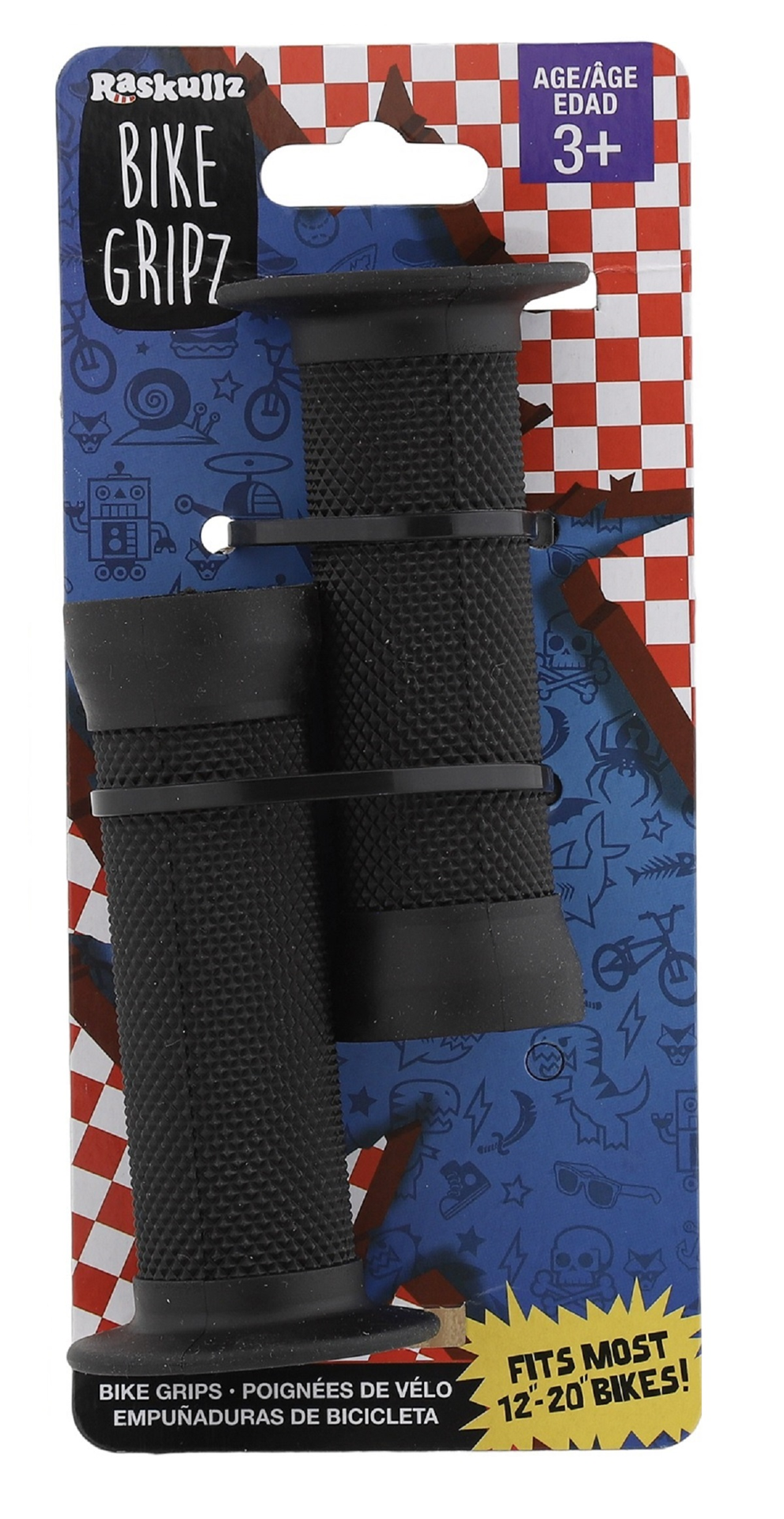 slide 1 of 3, BELL Raskullz BIcycle Grips, 1 ct