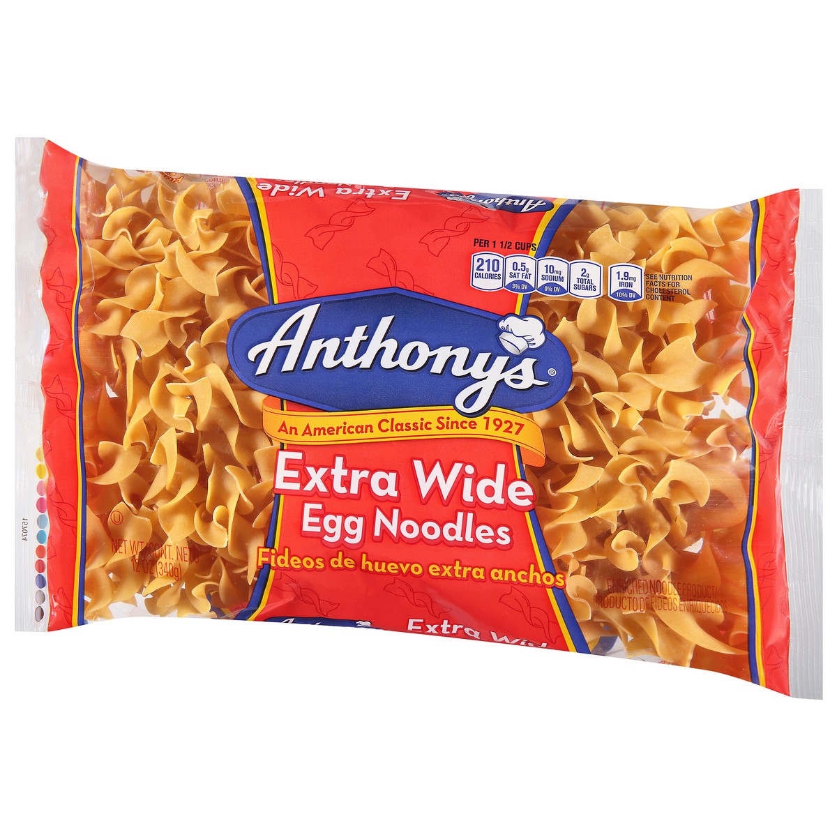 slide 9 of 9, Anthony's Extra Wide Egg Noodles 12 oz, 12 oz