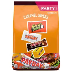 Hershey's Assorted Caramel Flavored Snack Size Candy Party Pack, 23.8 oz